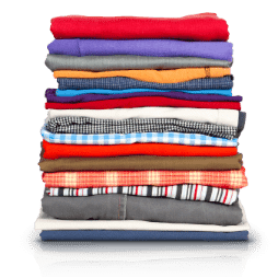 Stack of folded shirts
